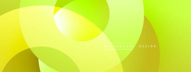 Soyut sarı, yeşil renkler kesişiyor. Yumuşak şekiller modern arkaplan tasarımı yaratır. Hafif, canlı, pürüzsüz geçişler görünür..