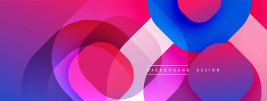 Soyut renk çakışan daireler dinamik gradyan arkaplan oluşturur. Modern tasarım öğeleri akıcılık ve yenilik önerir.