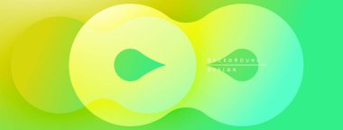 Soyut enerjik tasarım. Üst üste binen daireler dinamik görsel efekt yaratır. Gradyan renkler pürüzsüzce karışır, enerji uyandırır.