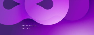 Soyut mor arkaplan. Pürüzsüz şekiller, dinamik görsel efektler yaratır. Gradyan derinlik katar, modern his katar.