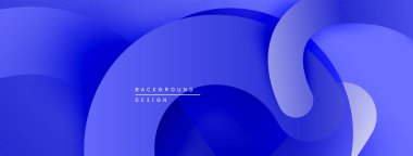 Soyut mavi katmanlar akışkan şekiller yaratır. Modern tasarım, pürüzsüz eğimler, minimalist estetik. Dijital projeler için uygun arkaplan.