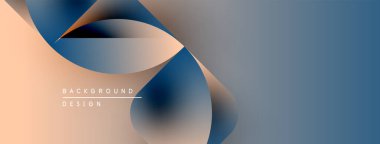 Soyut tasarım akışkan şekiller, yumuşak eğilimler içerir. Şeftali, mavi renkler kompozisyona hakim. Minimalist estetik, modern his.