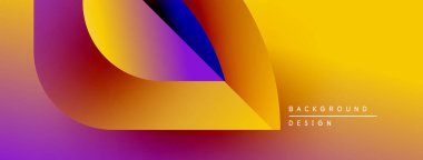 Soyut renkli arkaplan. Pürüzsüz gradyanlar mor, turuncu, sarı, mavi karışımı. Dijital projeler için modern tasarım ögesi.
