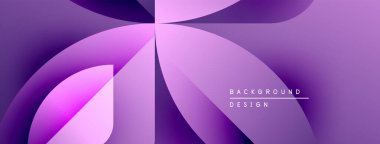 Soyut mor tasarım. Akan şekiller dinamik bileşim yaratır. Dijital projeler için uygun, gradyan efektlere sahip modern arkaplan.