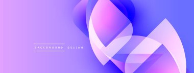 Soyut akışkan şekiller, mor renkler, modern tasarım. Gradyan arka plan dinamik görsel efekt yaratır. Minimalist estetik.