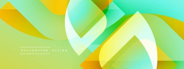 Soyut arkaplan canlı katmanlar, akışkan şekiller içerir. Sarı, yeşil renkler dinamik görsel efekt yaratır. Modern tasarım ögesi.