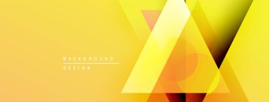 Soyut sarı eğimli arkaplan. Geometrik şekiller, dinamik görsel efekt oluşturur. Sancaklar ve sunumlar için modern tasarım uygun.