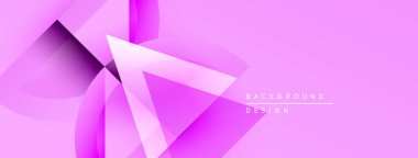 Soyut pembe arka plan. Üst üste binen şekiller dinamik görsel efekt yaratır. Çeşitli projeler için modern tasarım.