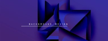 Soyut geometrik şekiller dinamik mor bileşim oluşturur. Minimalist metin arkaplan tasarımı basit markalaşma ögesi ekler. Modern görsel.