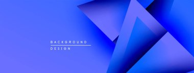 Soyut mavi arkaplan. Geometrik şekiller, dinamik görsel efekt oluşturur. Dijital projeler için modern tasarım.