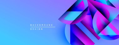 Soyut geometrik şekiller, parlak mavi, pembe renkler. Modern tasarım, gradyan etkisi, dinamik kompozisyon. Dijital projeler için arkaplan ögesi.