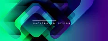 Soyut geometrik şekiller canlı renkleri harmanlarlar. Gradyan geçişler dinamik görsel efekt yaratır. Metin arkaplan tasarımı okur.