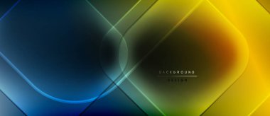 Soyut geometrik tasarım. Renkler karışıyor, dinamik görsel efekt yaratıyor. Sunumlar ve grafikler için modern arkaplan uygun.