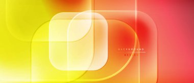 Soyut eğim arkaplanı. Sarı, turuncu, kırmızı renkler düzgün bir şekilde harmanlanır. Yuvarlak dikdörtgenler, dinamik görsel efekt yaratır. Modern tasarım ögesi.
