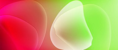 Soyut şekiller, canlı pembe ve yeşil renkleri harmanlarlar. Yumuşak eğimler pürüzsüz geçişler yaratır, modern estetik. Minimalist tasarım, akışkan formlar.