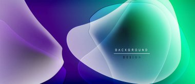 Soyut sıvı şekiller harmanlanarak canlı renk değişimleri yaratır. Tasarım yumuşak kenarlara, modern estetiğe sahiptir. Arkaplanda hareket ve enerji var..