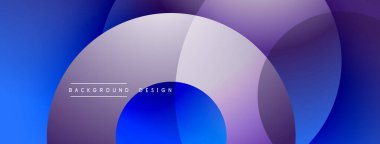 Soyut sıvı şekilleri örtüşür, parlak mavi ve mor renkler yaratır. Modern tasarım metin arkaplanı, tasarım içerir. Yumuşak geçişler kompozisyona hakim..