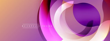 Soyut tasarım özellikleri üst üste binen daireler, gradyanlar. Sıcak renkler baskın gelir, modern görsel efekt yaratır. Metin arkaplan tasarımı okur.