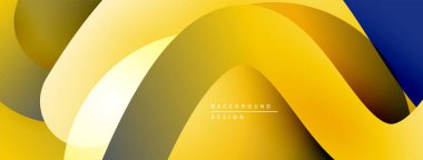 Soyut sarı, altın renkleri akışkan şekiller yaratır. Modern tasarım, dinamik kıvrımlar hareketi, derinliği akla getiriyor. Minimalist estetik.