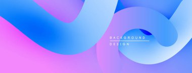 Soyut sıvı şekilleri, canlı mor, mavi gradyanlar. Modern tasarım öğesi, düz eğriler, dinamik kompozisyon. Arkaplan dokusu.