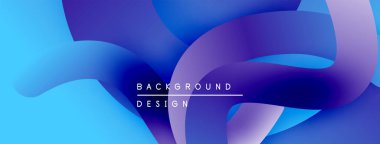 Soyut sıvı şekiller, canlı maviler, morlar modern arka plan yaratır. Minimalist metin arka plan tasarımı okur. Düzen eğimleri kompozisyona hakim.