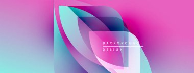 Soyut pembe, mavi gradyanlar dinamik katmanlar oluşturur. Modern tasarım elementleri canlı görsel doku yaratır. Minimum metin arkaplan tasarımı okur.
