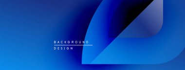 Soyut mavi arkaplan tasarımı. Yumuşak eğimler dinamik şekiller yaratır, modern estetik. Metin arka plan tasarımı okur. Minimalist kompozisyon.