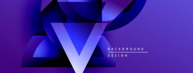 Soyut tasarım canlı mavi renkler, geometrik şekiller, V harfi, modern estetik. Arkaplan teknoloji, yenilik, tarz öneriyor.