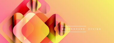 Soyut geometrik şekiller örtüşür ve sıcak bir değişim etkisi yaratır. Sarılar, portakallar, kırmızılar kompozisyona hakim. Modern tasarım ögesi.