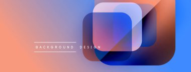 Soyut geometrik şekiller örtüşüyor, canlı renk eğimleri yaratıyor. Arkaplanda metin arkaplan tasarımı var. Modern, minimalist estetik.