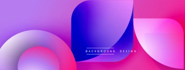 Soyut gradyanlar çakışıyor, dinamik görsel akış yaratıyor. Pembe, mor, mavi renkler kompozisyona hakim. Metin arkaplan tasarımı okur.