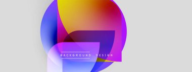 Soyut renkli şekiller çakışıyor. Gradyan renkler harmanlanarak, dinamik görsel efekt yaratır. Metin arka plan tasarımı okur. Basit, modern estetik..