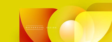 Soyut geometrik şekiller çakışıyor. Sarı, turuncu renkler tasarımda baskın. Dijital projeler için modern arka plan uygun. Basit, temiz estetik..