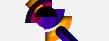 Üst üste binen renkli kavisler içeren soyut kompozisyon. Canlı gradyanlar dinamik görsel ilgi yaratıyor, modern estetik..