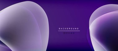 Soyut mor katmanlar dinamik arkaplan yaratır. Düz gradyanlar, modern tasarım, zarif kompozisyon. Minimalist estetik, karanlık sınırlar.