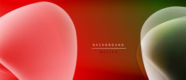 Soyut şekiller, canlı renklerin karışımı. Kırmızı, turuncu, yeşil gradyanlar dinamik görsel efekt yaratır. Arka planlar için modern tasarım ögesi.