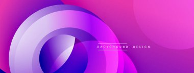 Soyut mor katmanlar dinamik arkaplan yaratır. Pürüzsüz eğimler, akış şekilleri hareketi, modern tasarım estetiğini akla getiriyor..
