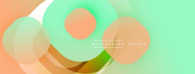 Soyut sıvı şekilleri örtüşür ve canlı renk değişimleri yaratır. Nane, turuncu, kahverengi renkler kusursuz bir şekilde harmanlanır. Modern tasarım ögesi.