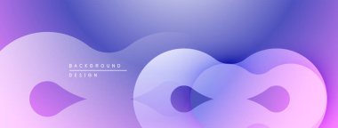 Soyut sıvı şekiller, mor renkler, eğim arkaplanı. Dijital projeler ve sunumlar için modern tasarım öğesi. Düz eğriler dinamik bileşim oluşturur.