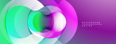 Soyut canlı katmanlar dinamik bileşim yaratır. Gradyan renkler harmanlanarak modern görsel efekt oluşturuyor. Pürüzsüz şekiller hareketi işaret eder.