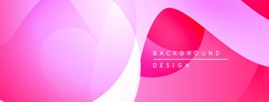 Soyut pembe arkaplan özellikleri üst üste binen eğri şekiller. Renkler modern görsel efekt yaratır. Metin arkaplan tasarımı okur.