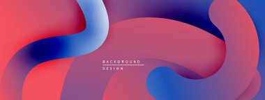 Soyut sıvı şekilleri canlı kırmızıları, mavileri, morları harmanlıyor. Pürüzsüz gradyanlar dinamik arka plan tasarımı yaratır. Modern, akıcı kompozisyon.