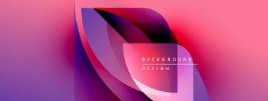 Soyut akışkan şekiller, canlı pembeler, morlar modern arka plan yaratır. Metin arka plan tasarımı okur. Düzen eğimleri kompozisyona hakim.