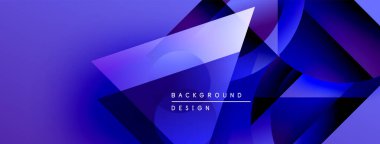 Soyut mavi gradyanlar dinamik şekiller oluştururlar. Üst üste binen katmanlar derinlik yaratır, modern tasarım estetiği. Metin arkaplan tasarımı okur.