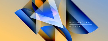 Soyut geometrik şekiller, canlı renkler, dinamik bileşim. Modern tasarım ögesi, gradyan renkler, şık arkaplan dokusu.