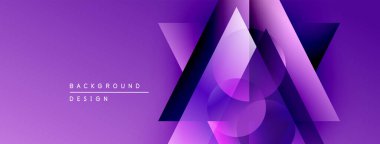 Soyut mor tasarım katmanlı geometrik şekiller içerir. Renkler modern görsel efekt yaratır. Minimalist biçim, uygun arkaplan ögesi.
