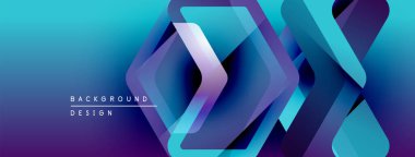 Soyut geometrik tasarım. Renkler karışıyor, dinamik görsel efekt yaratıyor. Dijital projeler için modern arkaplan.