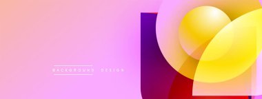 Soyut pembe arka plan. Üst üste binen daireler dinamik görsel efekt yaratır. Modern tasarım elementleri pürüzsüz eğimler sunar.