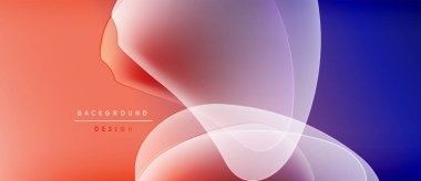 Soyut akışkan şekiller harmanlanarak, canlı bir arkaplan oluşturur. Renkler mercandan maviye dönüşür. Minimalist tasarım unsurları.