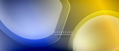 Soyut arkaplan mavi, altın kıvrımlı akıyor. Gradyan etkileri olan minimalist tasarım, modern estetik. Basit, zarif bir kompozisyon..